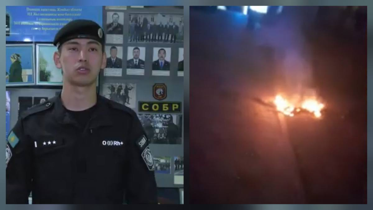 Боец СОБРа спас мужчину в Алматы