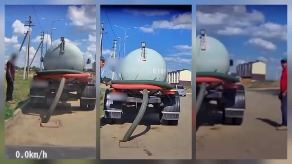 Более 30 раз сливал сточные воды в ливнёвку: водитель задержан в Астане