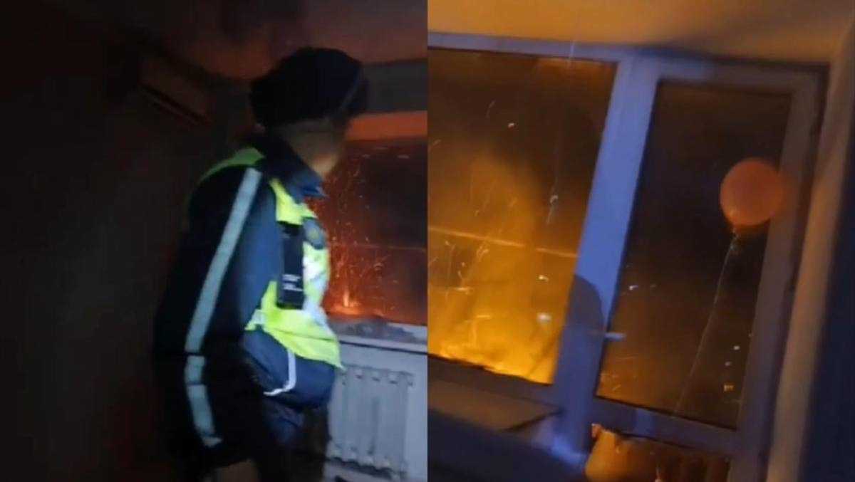 Полицейские спасли людей из горящей квартиры в Семее