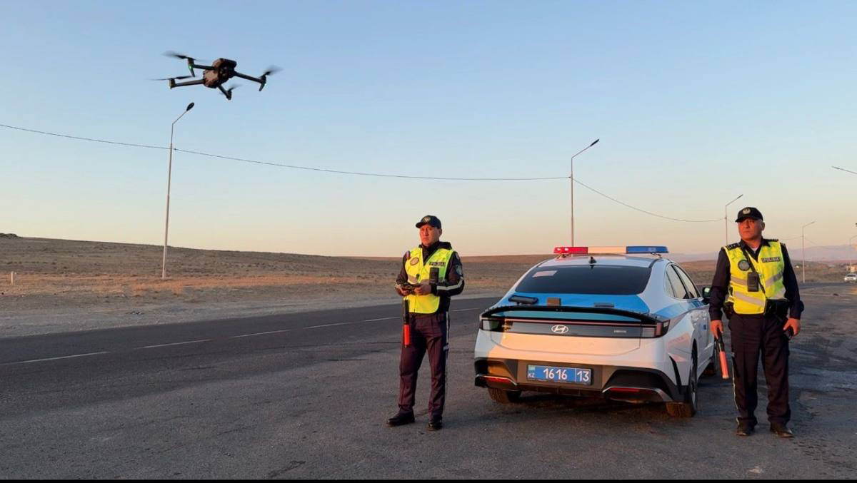 Дроны помогают предотвращать ДТП в Туркестанской области