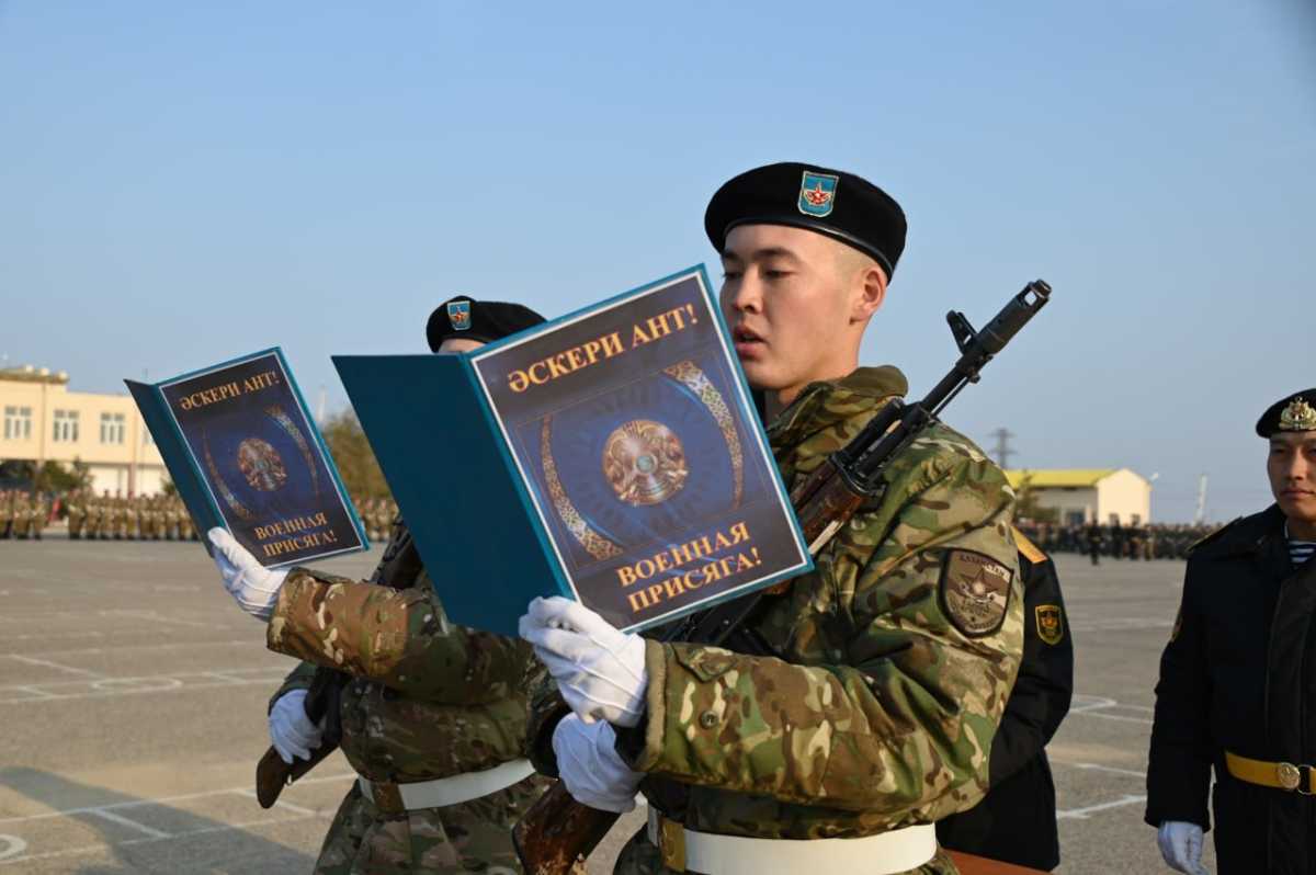 Более 700 новобранцев приняли военную присягу в Мангистауской области