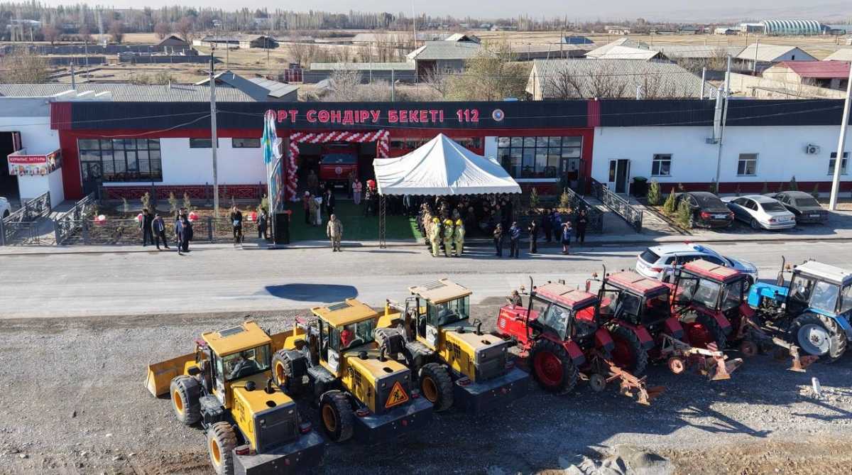 Новый добровольный пожарный пункт открыли в одном из сёл Туркестанской области