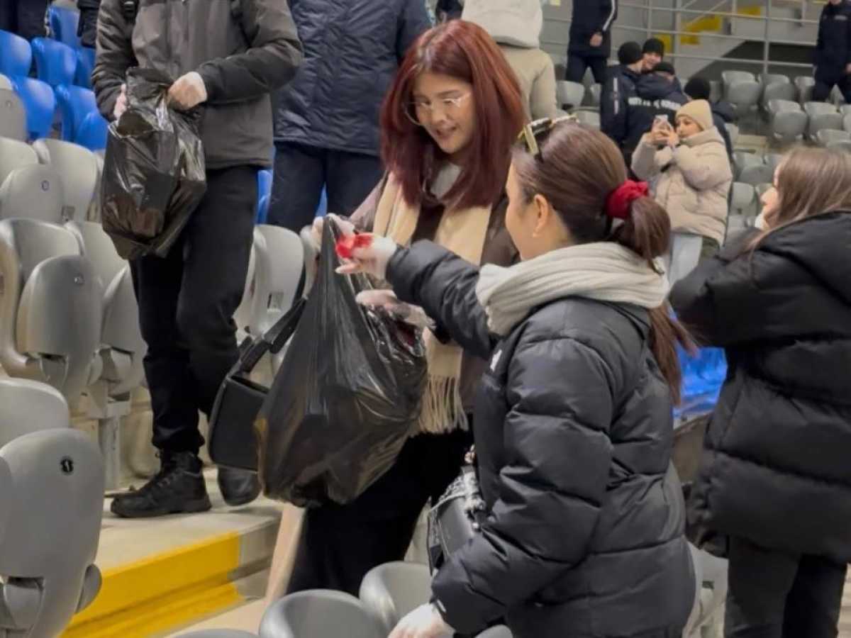 Футбольные болельщики необычно завершили матч между сборными Казахстана и Бельгии в Астане