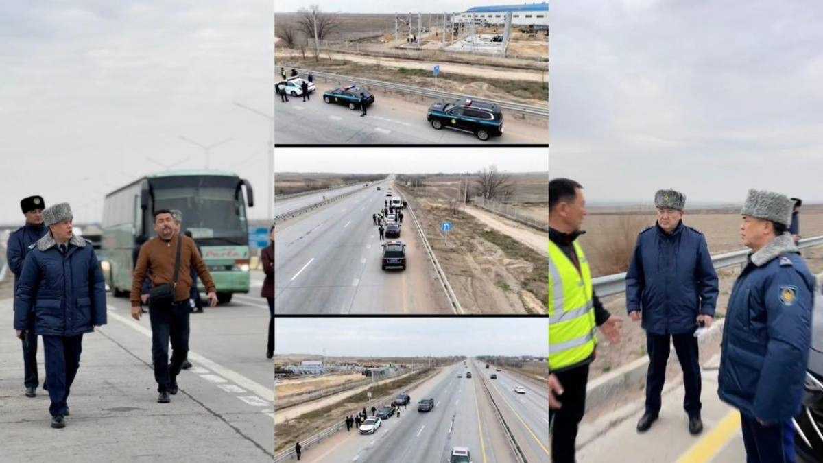 Полицейские проверили состояние дорог в Алматинской области