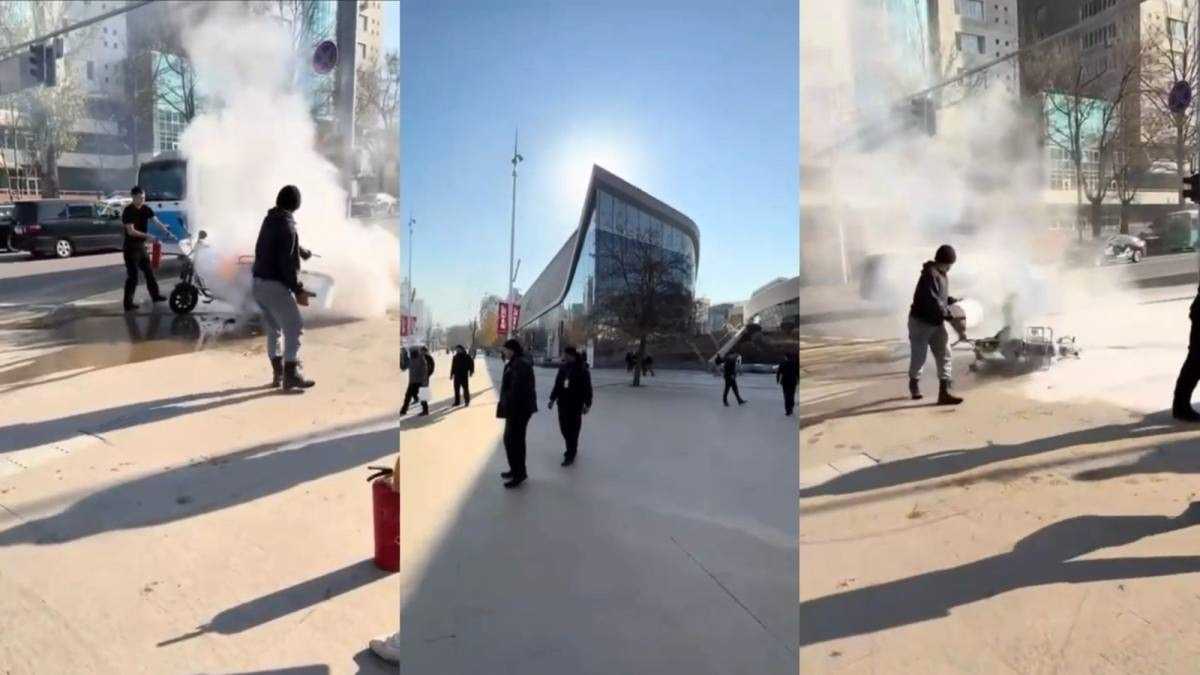 Электровелосипед загорелся в центре Алматы