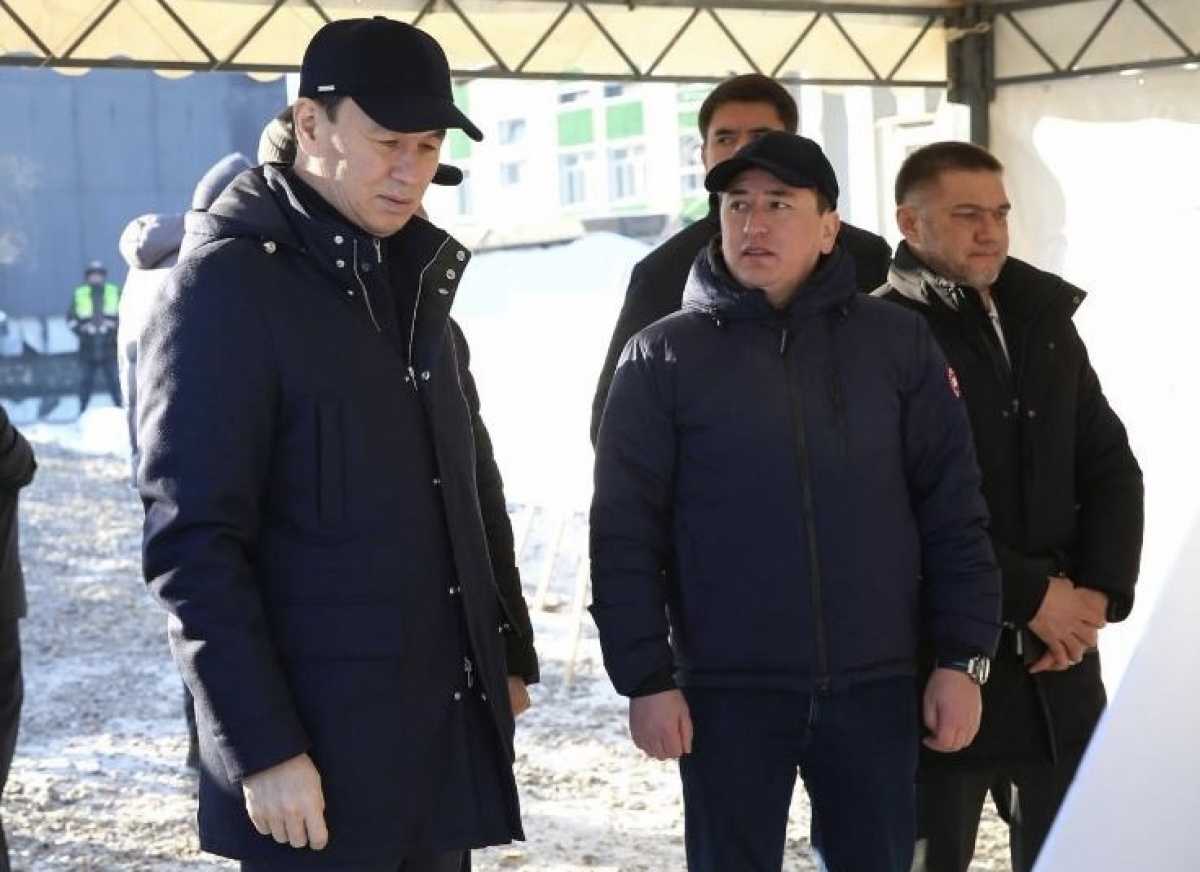 Аким Алматы проверил ход строительства социальных объектов