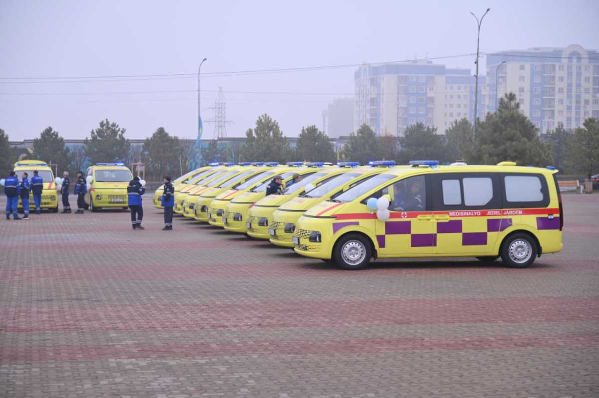 30 новых санитарных автомобилей переданы службе скорой помощи Шымкента