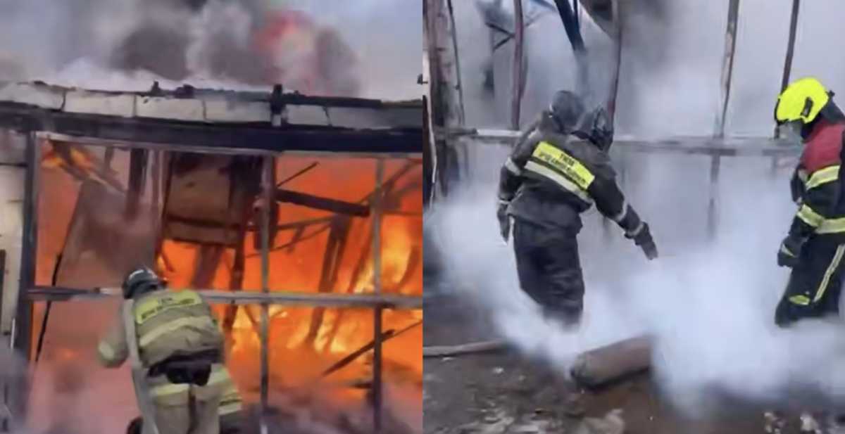 Газовый баллон взорвался при пожаре в гараже в Астане