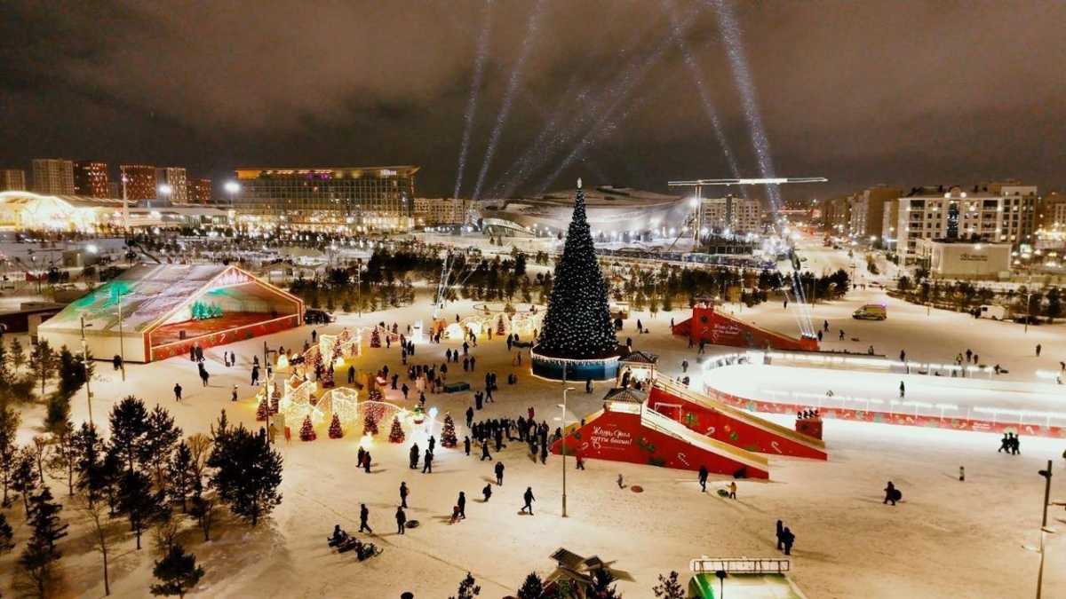 Горки, катки и новогодние ёлки: где в Астане расположены главные зимние локации