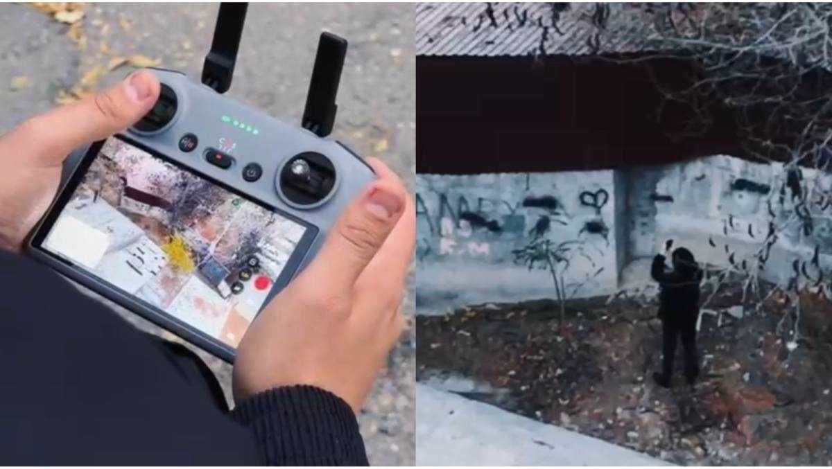 Полицейский беспилотник застал закладчика за «работой» в Шымкенте