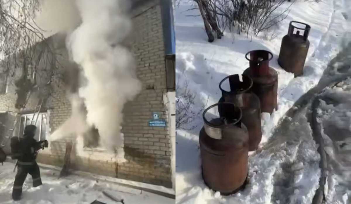 Взрыв газовых баллонов предотвратили спасатели в Костанайской области