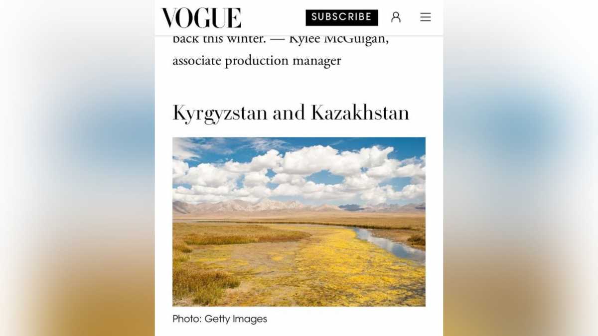 Казахстан вошёл в топ-14 туристических направлений Vogue