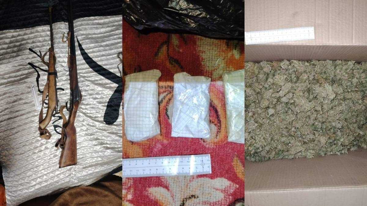 Наркотики и оружие нашли в доме у жителя Акмолинской области