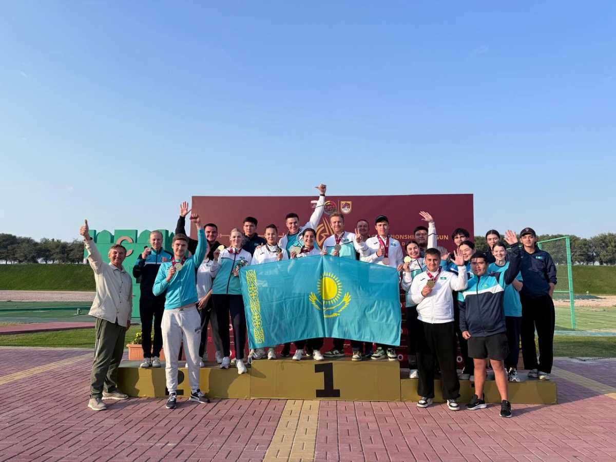 Мировые и азиатские рекорды: сборная Казахстана стала лидером общего командного зачёта ЧА по стендовой стрельбе