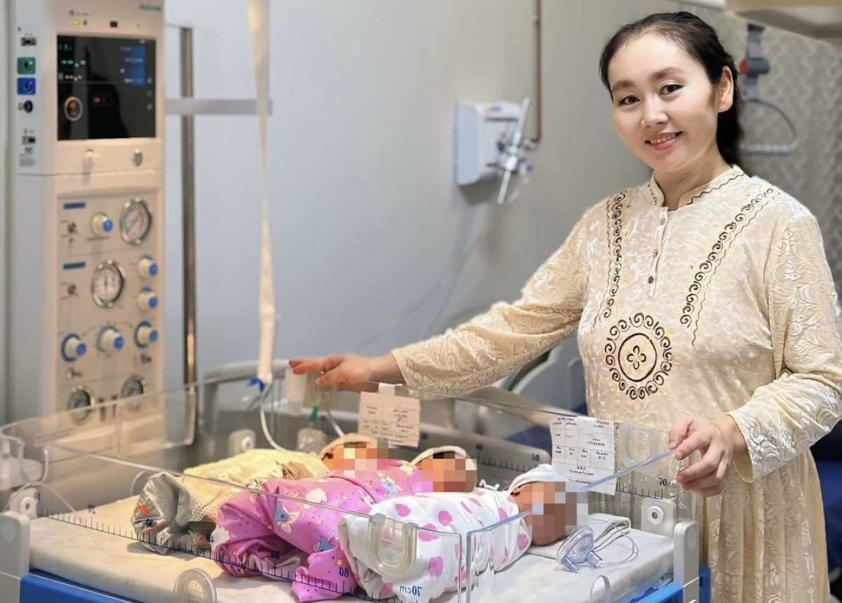 Тройня появилась на свет в Алматы