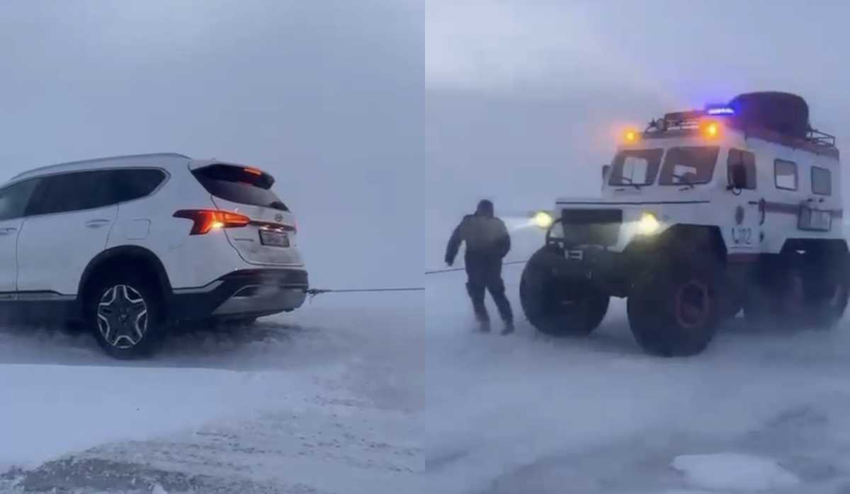 Восемь человек спасли из снежного заноса в Улытауской области