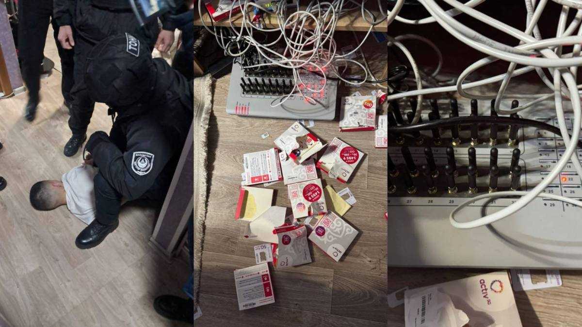 «Технический узел мошенников»: оборудование для подмены номеров изъяли у жителя Костанайской области