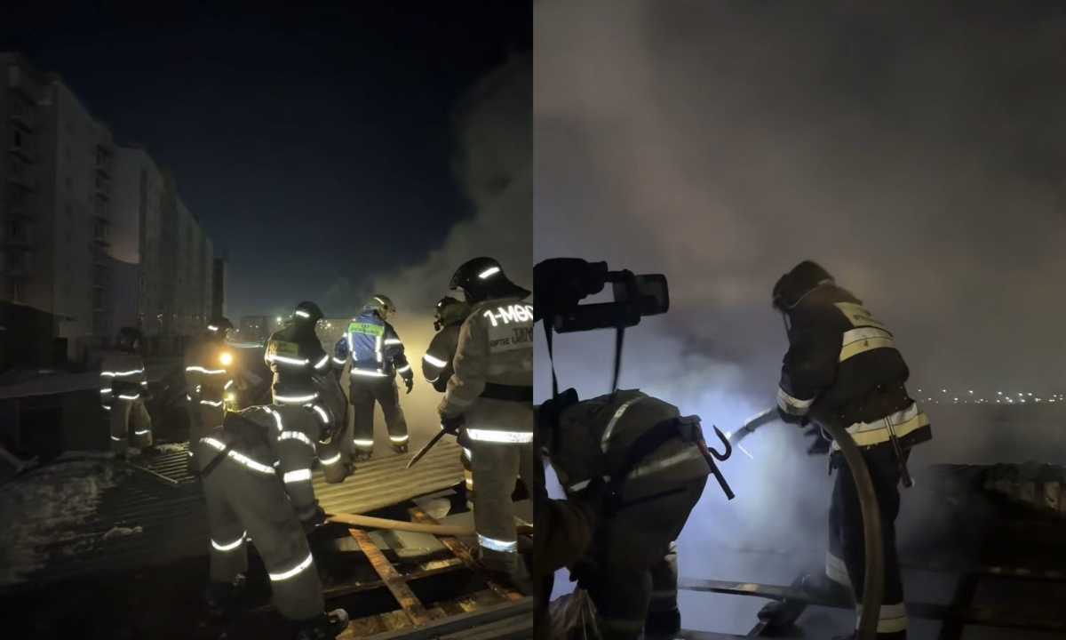 Человека спасли при пожаре в сауне в Астане