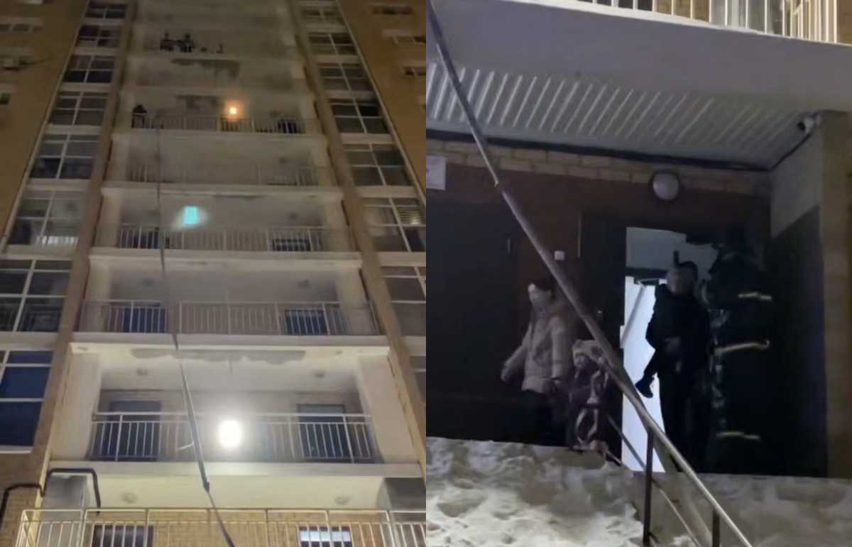 12 человек спасли во время пожара в многоэтажке в Астане