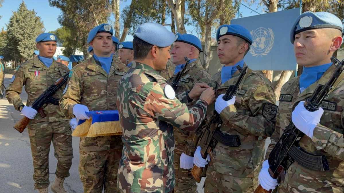 Казахстанские миротворцы на Голанских высотах удостоены медалей ООН за безупречную службу