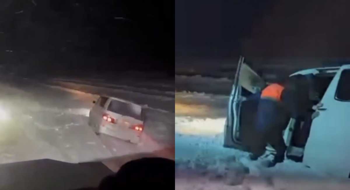 Минивэн вылетел в кювет: пять человек спасли на трассе в СКО