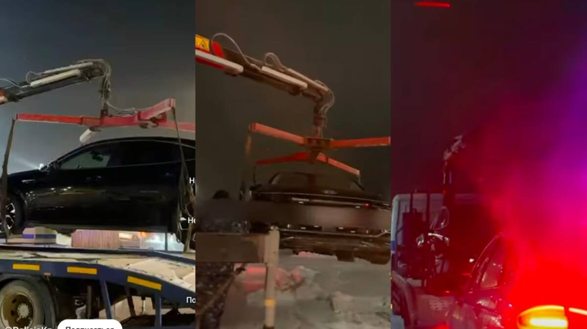 «Светящийся» Hyundai отправили на штрафстоянку в Астане