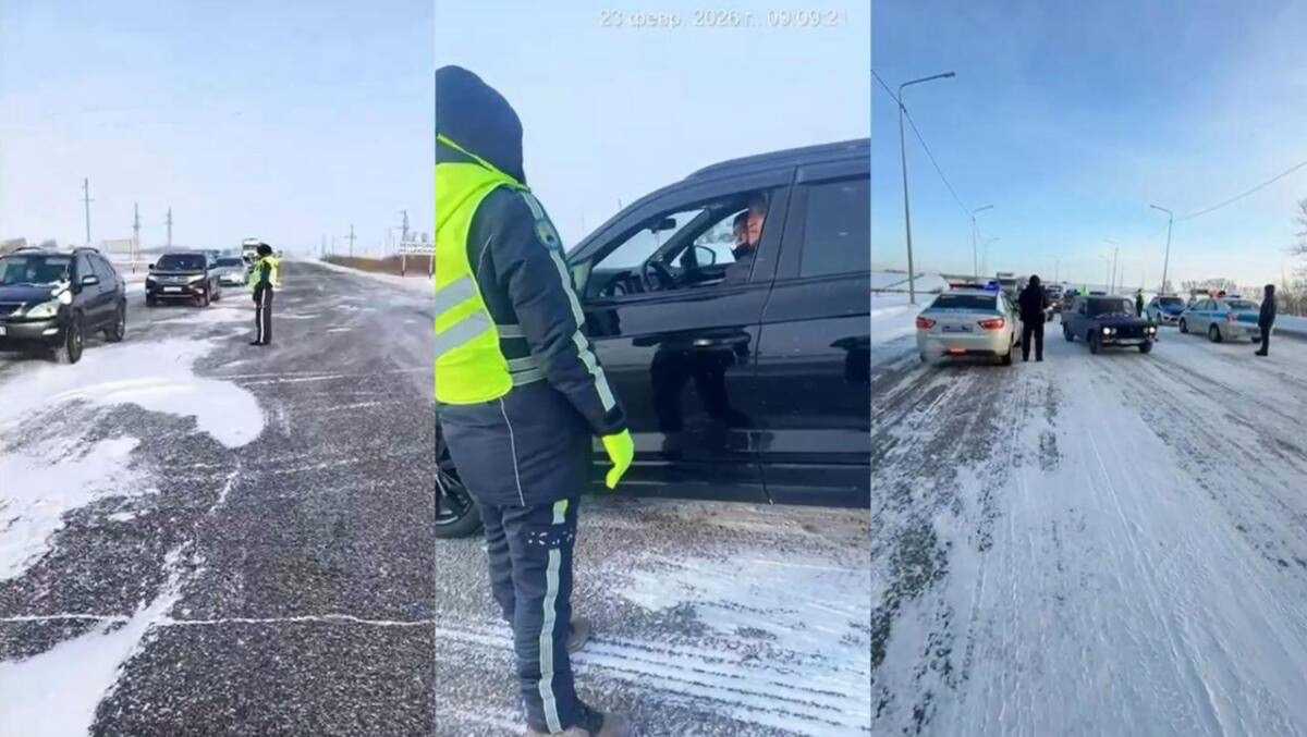 Более 600 автомобилей сопроводили полицейские в непогоду в СКО