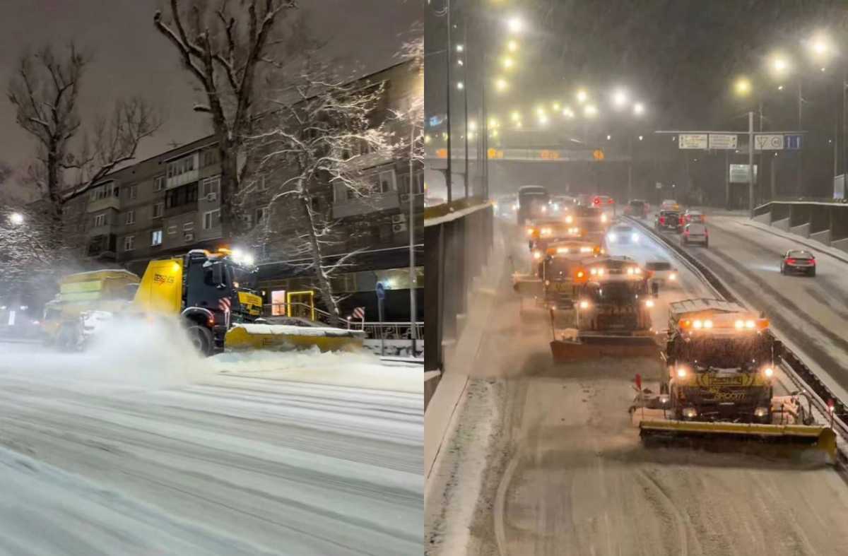 Снегопад в Алматы: коммунальные службы работают круглосуточно