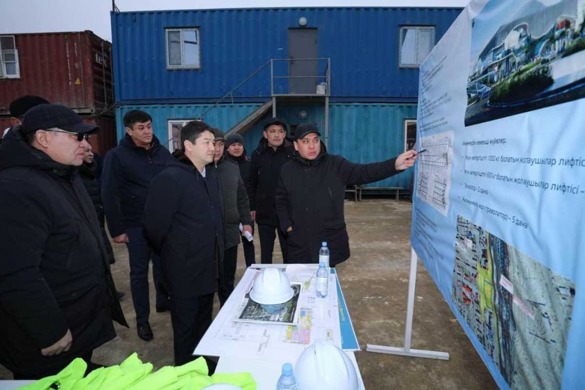 Нурдаулет Килыбай ознакомился с ходом строительства вокзала в Мунайлинском районе