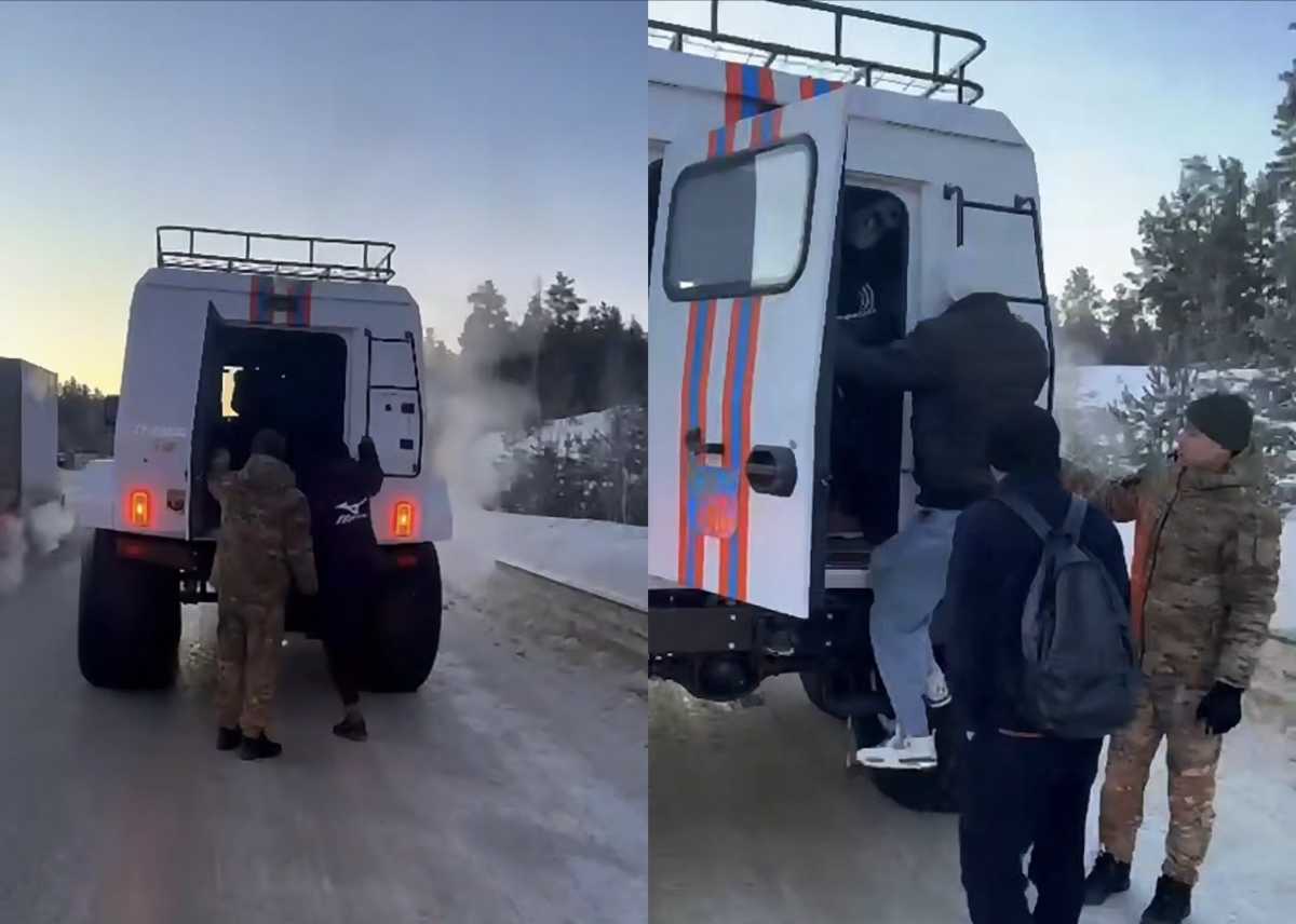 Пассажиров сломавшегося автобуса эвакуировали в Акмолинской области