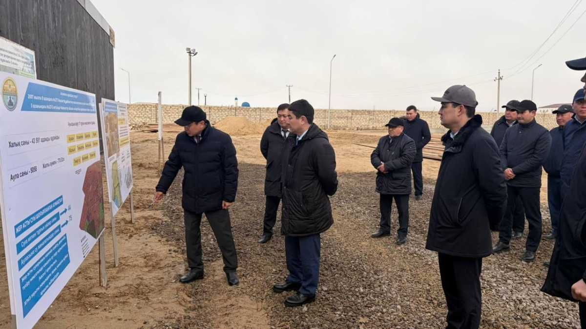 Аким Мангистауской области поручил усилить контроль качества и сроков строительства водообъекта
