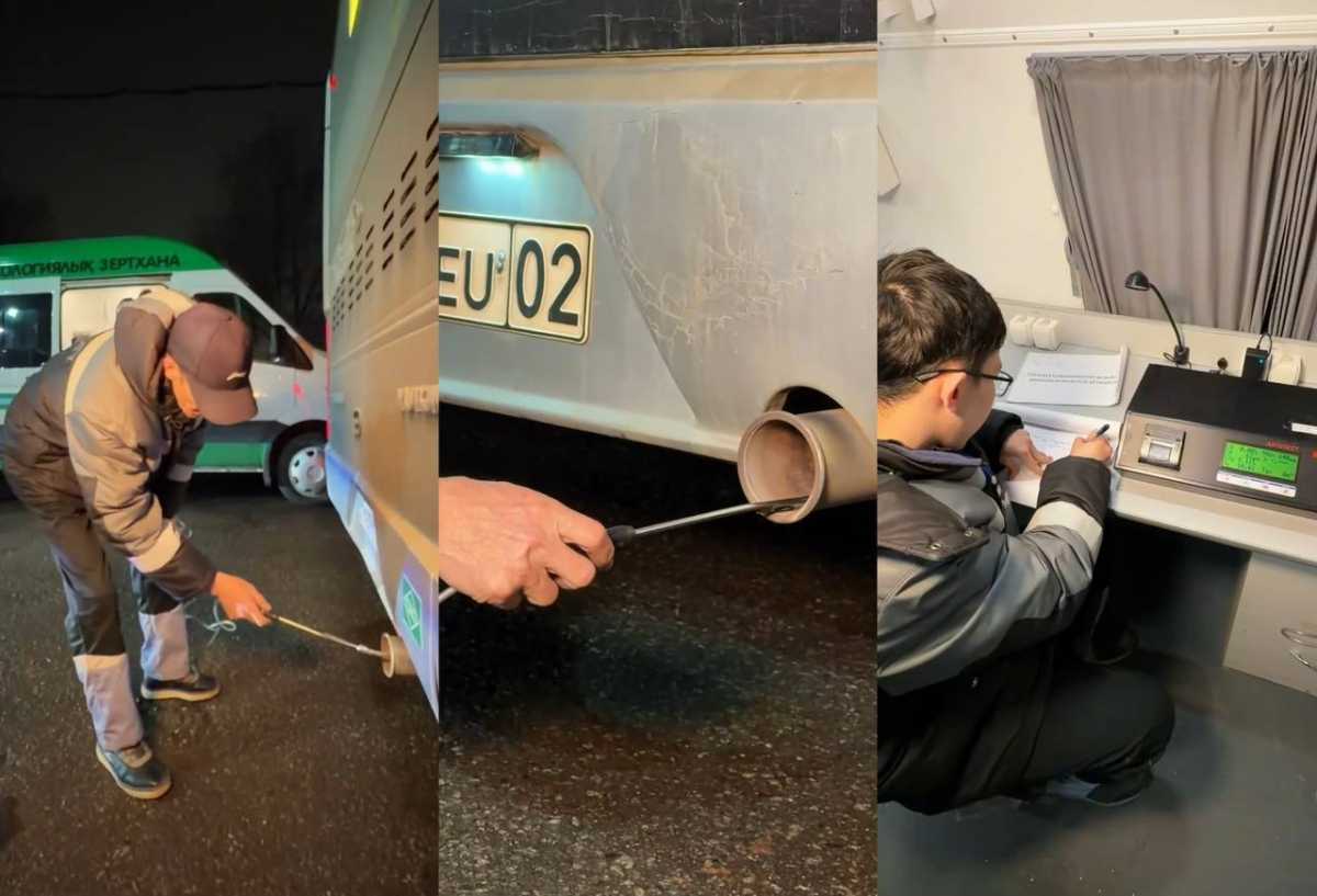 Почти 200 автобусов проверили на уровень выбросов в Алматы