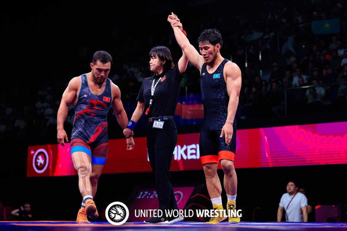 Казахстанец Алматбек Аманбек завоевал «золото» чемпионата Азии по греко-римской борьбе