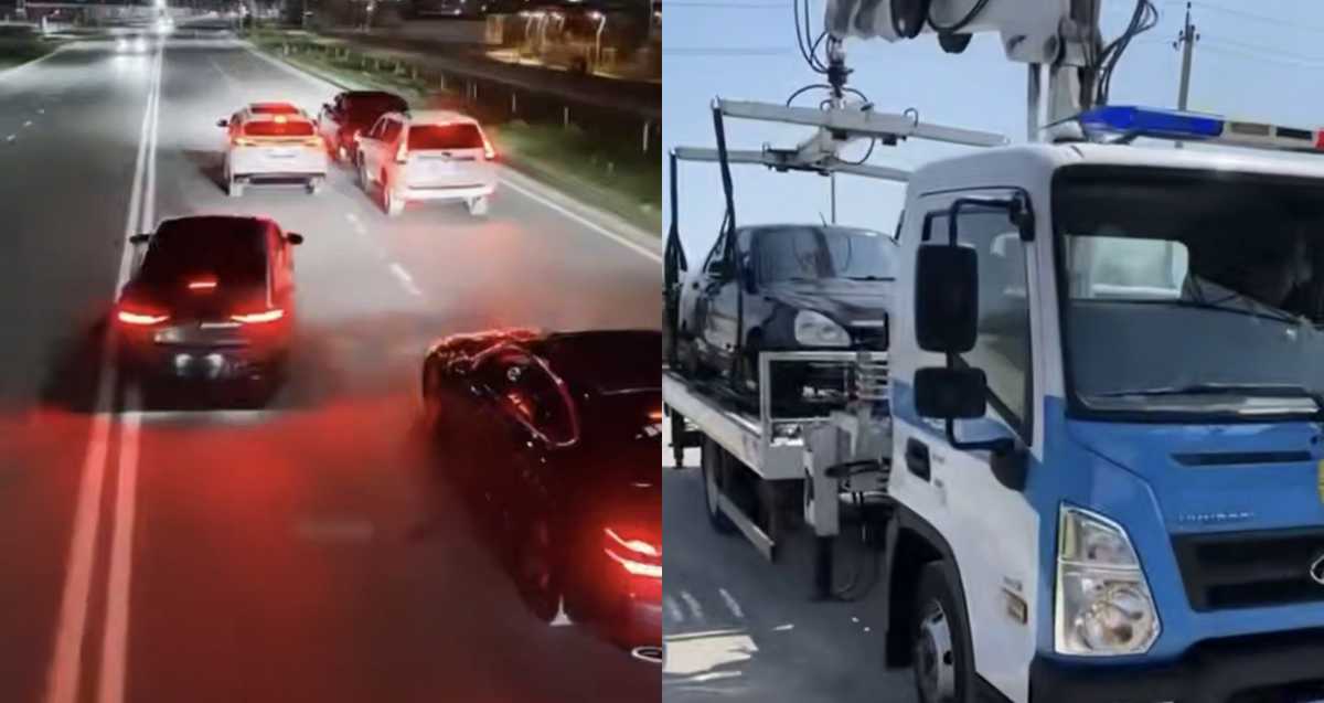 Свадебный кортеж устроил беспредел на дорогах Шымкента