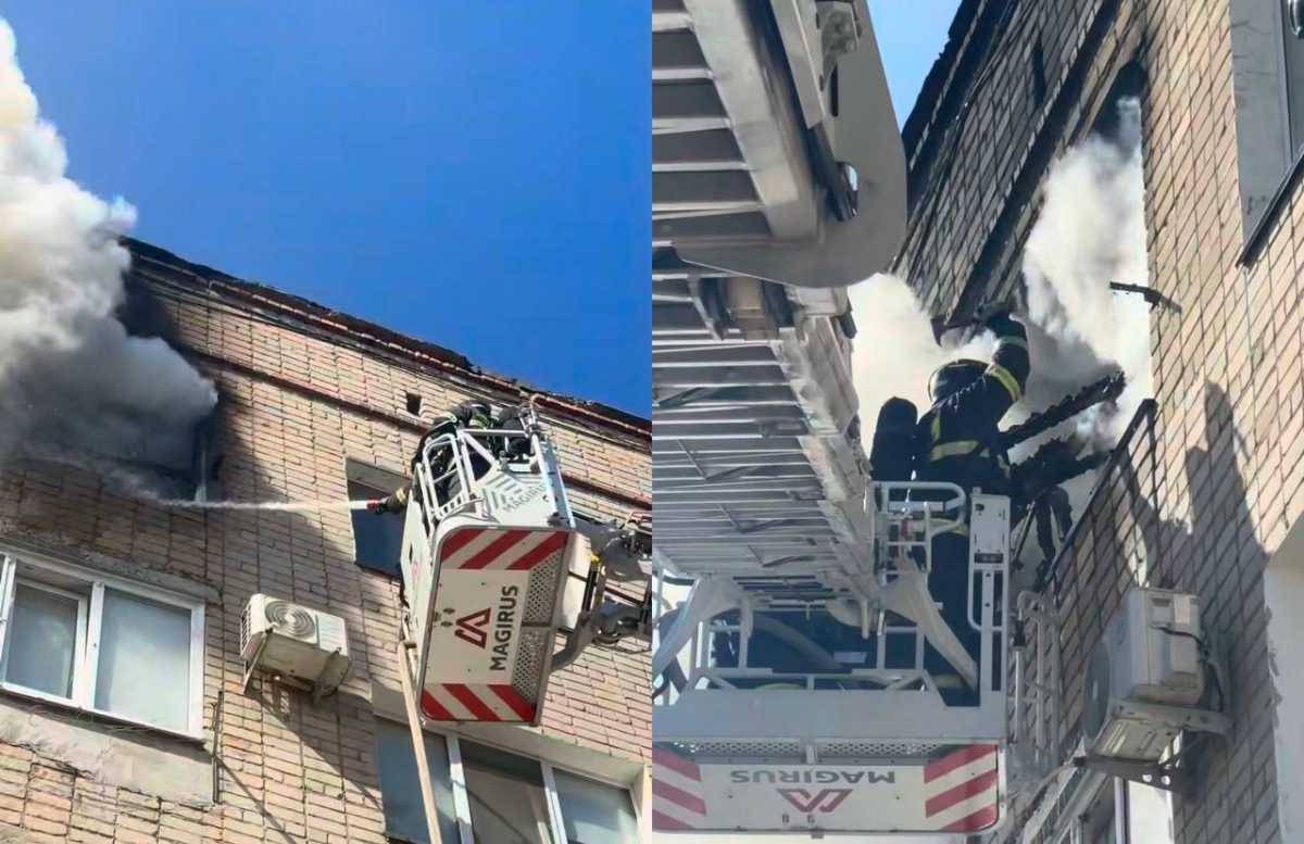 13 человек эвакуировали из-за пожара в многоэтажке в Петропавловске