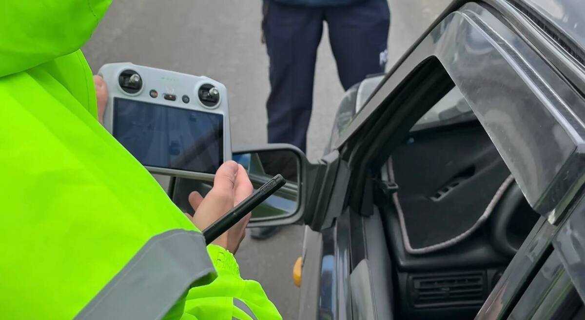 Соблюдение правил дорожного движения контролируется дронами в области Абай