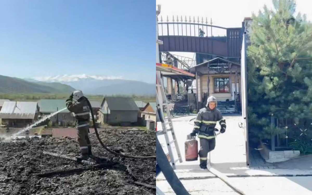 Спасатели предотвратили взрыв при пожаре в жилом доме в Алматинской области