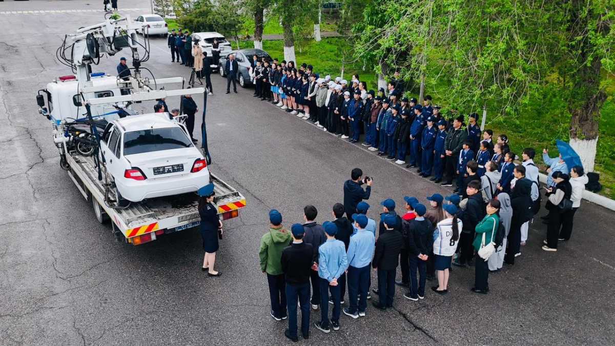 Культура дорожного движения с юных лет: ДП Шымкента продолжает профилактику аварийности