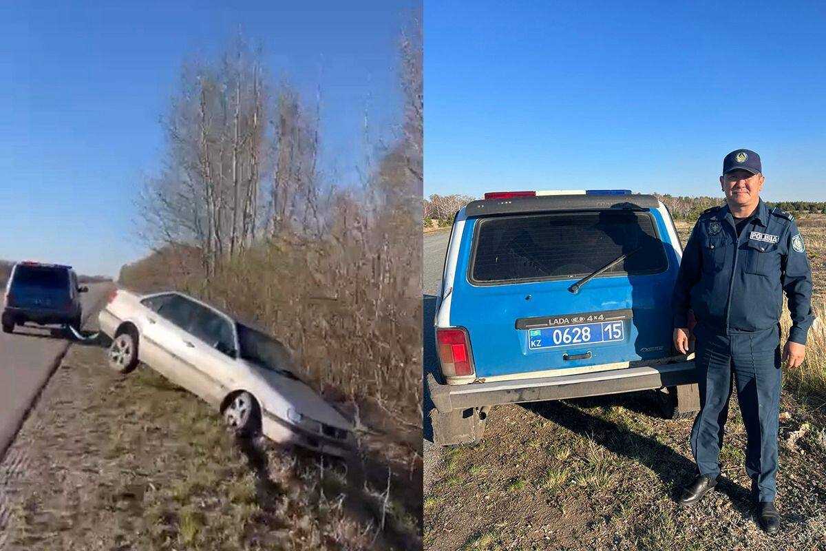 Почувствовал себя плохо и съехал в кювет: полицейские помогли водителю в СКО