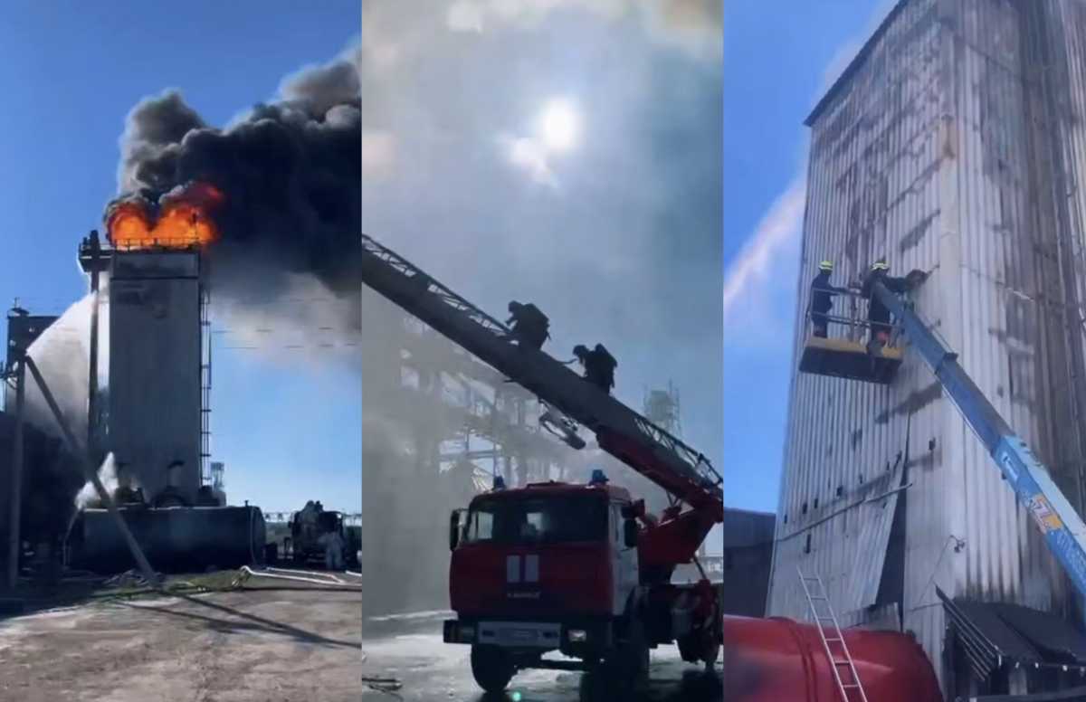 Зерносушилка загорелась в СКО: пожар ликвидирован