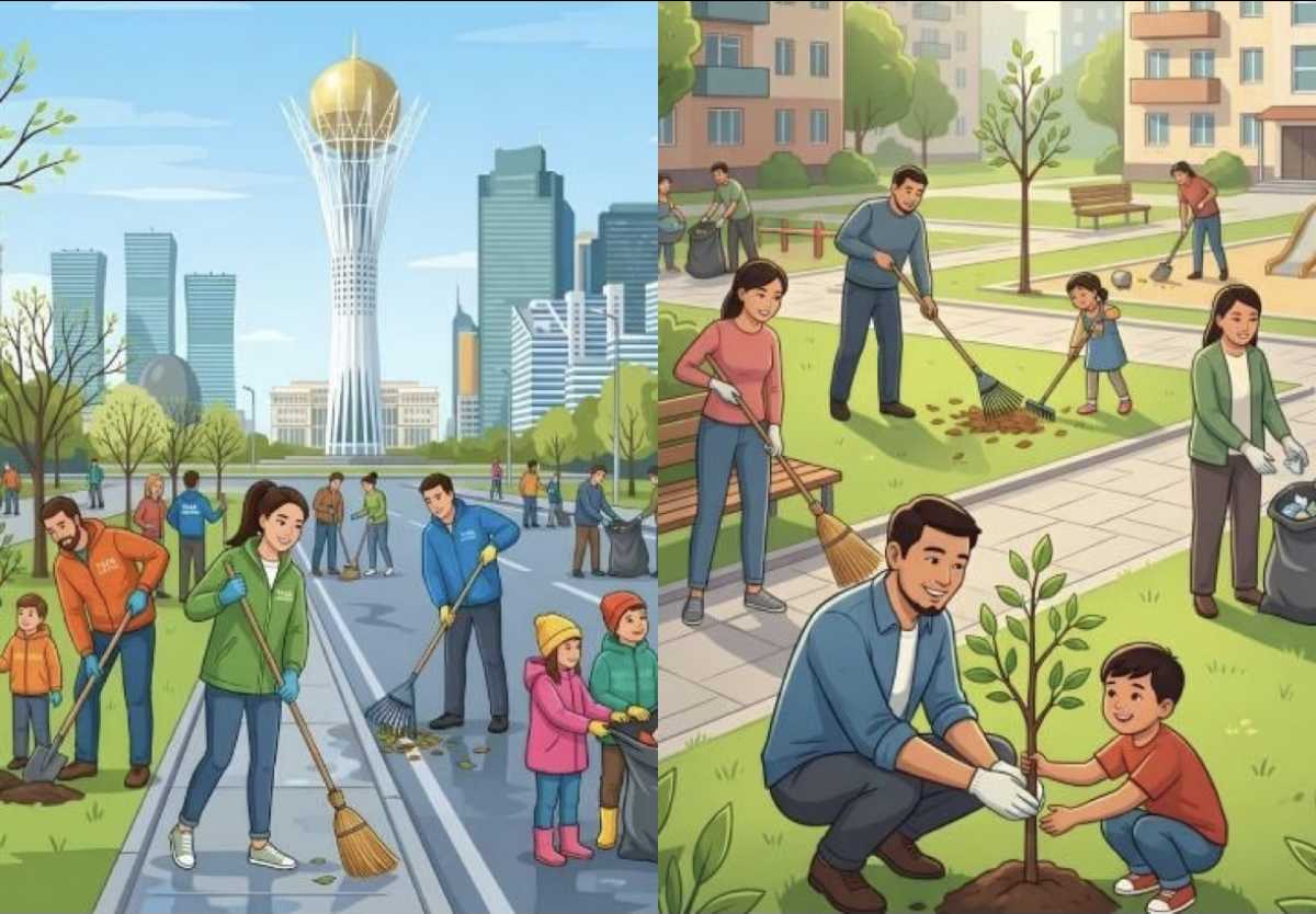 Уборка и озеленение: масштабная экоакция пройдёт в Астане 25 апреля