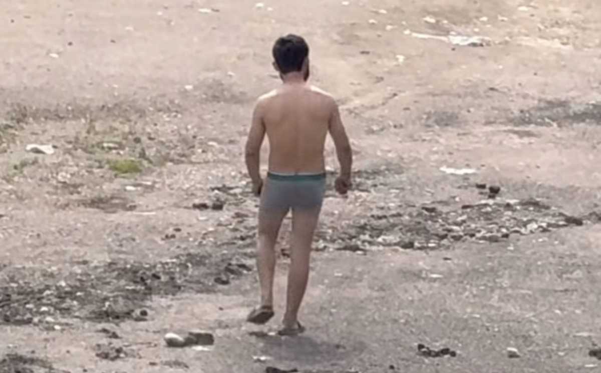 Раздетый иностранец с ножом напугал жителей Алматы