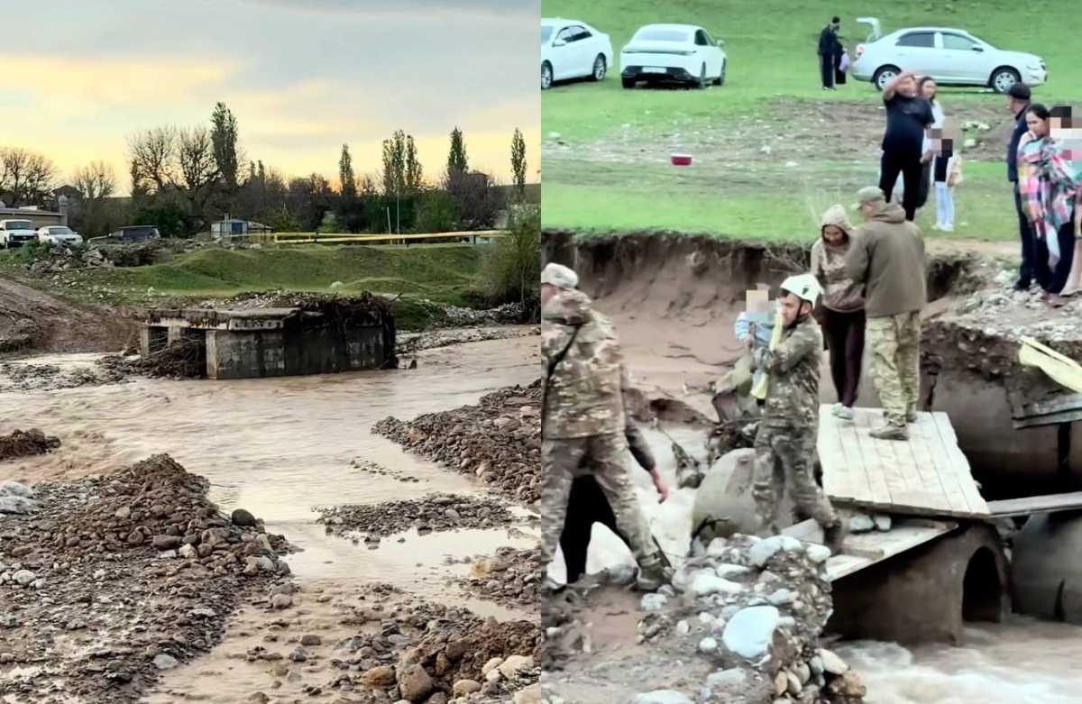 Река смыла мосты: десятки людей эвакуировали в Туркестанской области