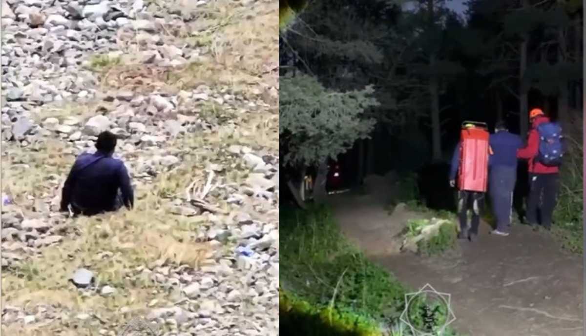 Спасатели МЧС эвакуировали подростка в горах Алматы