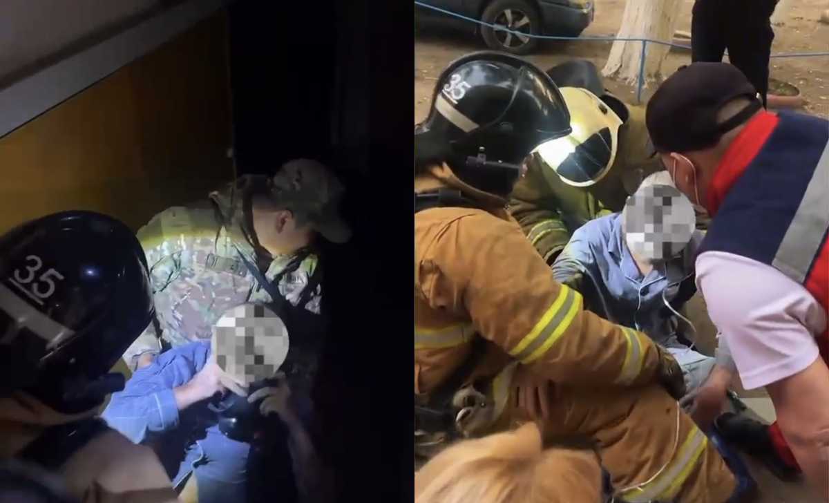 Мужчину спасли во время пожара в жилом доме в Косшы