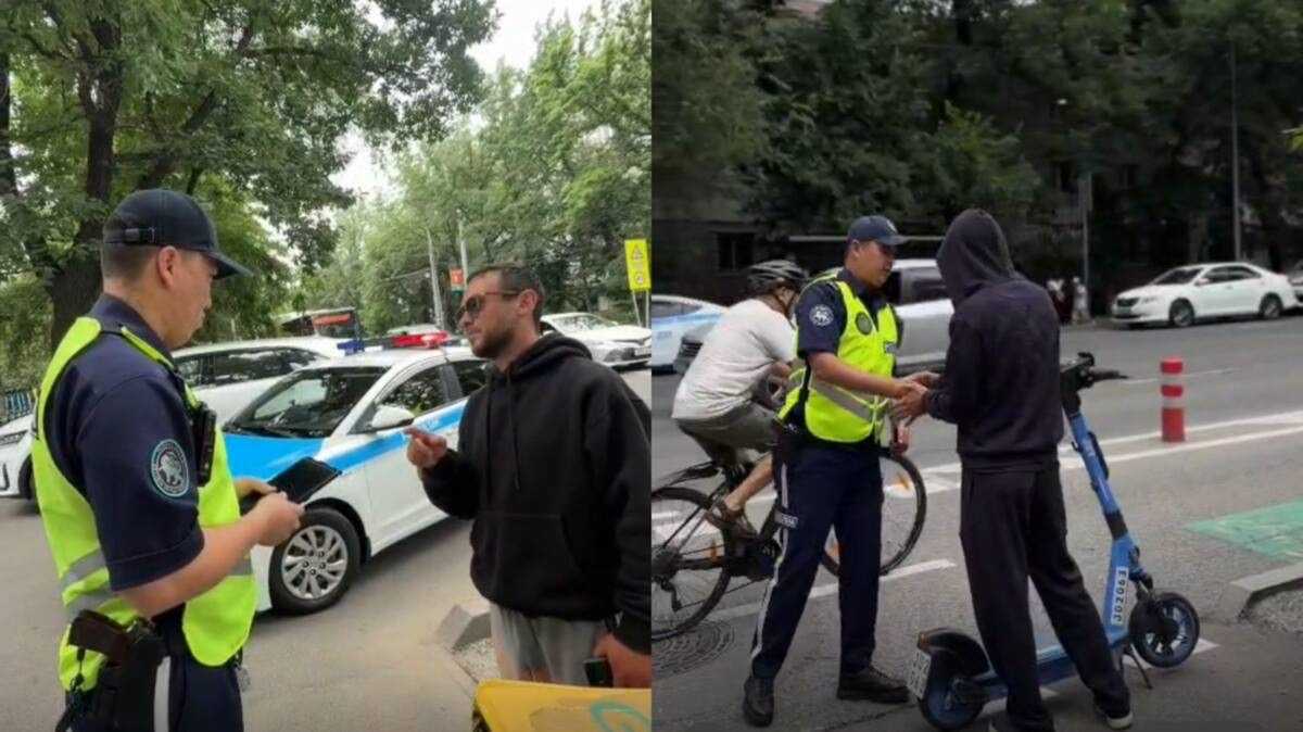 Самокатчиков-нарушителей привлекли к ответственности в Алматы