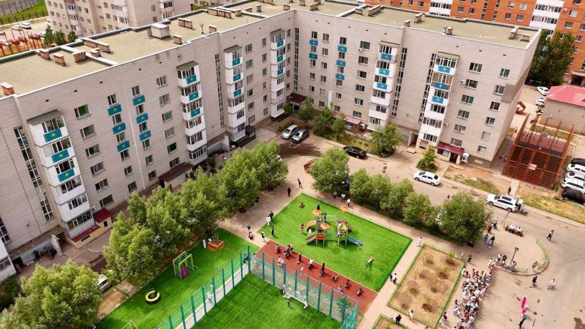 Очередной благоустроенный двор торжественно открыли в Астане – фото