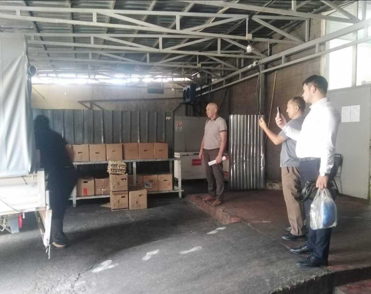 Более 13 тысяч незаконно ввезённых куриных яиц обнаружили на рынке в Алматы