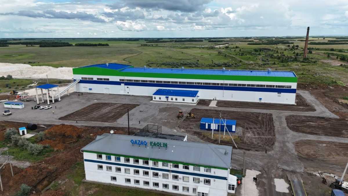В Зерендинском районе открылась фабрика по обогащению каолина