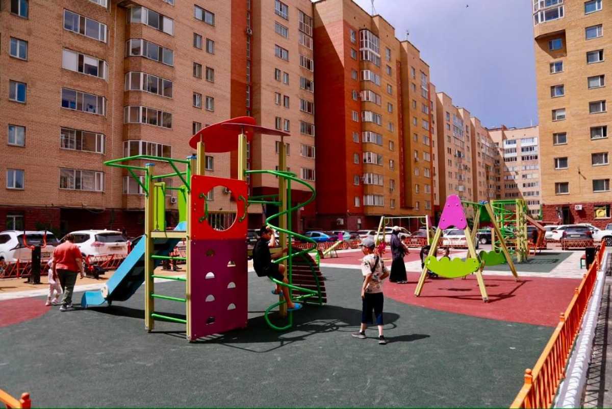 Ко Дню столицы в районе Сарайшык открыли благоустроенные дворы